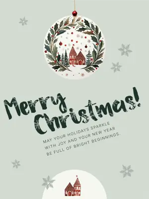 Christmas decorations card background Instagram post template