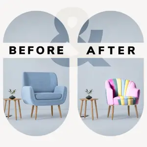 before and after instagram home décor post template 