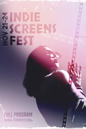 Indie film festival grunge poster magic template
