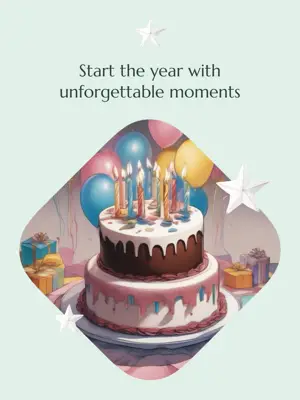 Start the year with unforgettable moments butterfly garden Portrait template