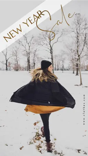 New year winter sale story template