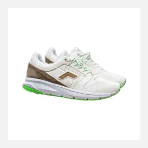 White shoes on a bright white square background with gray magic template