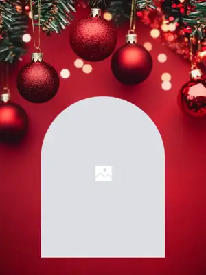 Christmas greeting photo card Instagram post template
