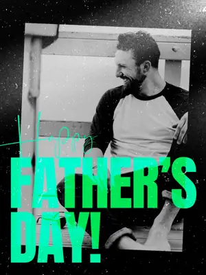 Happy Father’s Day neon template