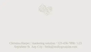 A Business Card With A Picture Of Flowers On It Business Card Template