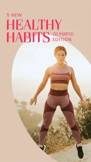 healthy habits inspiration Olympics games 2024 instagram story template 