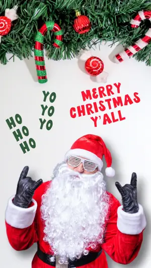 funny Santa Christmas holiday greetings Instagram story template