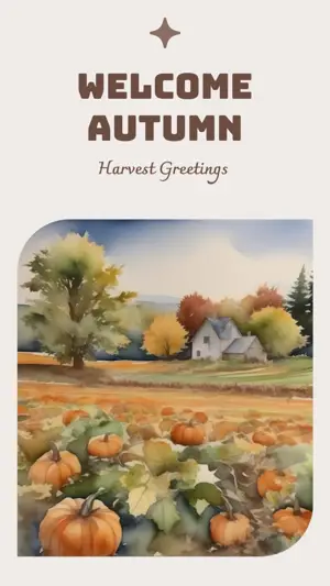 Harvest Greetings rustic charm Story template