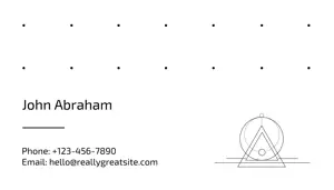 A Business Card With A Picture Of A Triangle Business Card Template