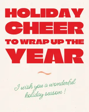 holiday cheer card red yellow and green instagram post