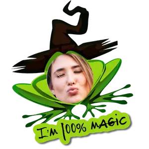 A Picture Of A Woman Sticking Her Tongue Out Halloween Stickers Template