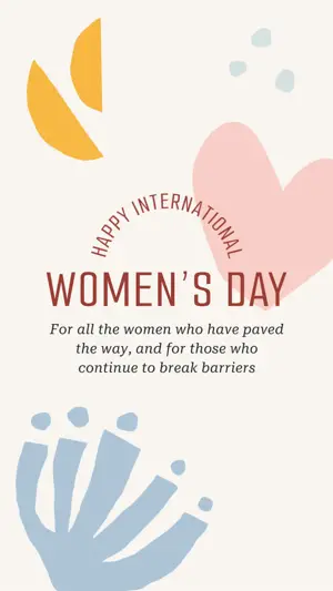 pastel organic shapes women’s day template 