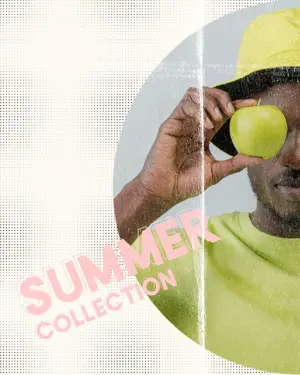 Summer fashion collection retro summer template 