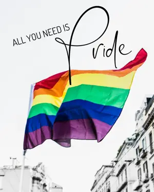 Pride flag pride month celebration Instagram post template 