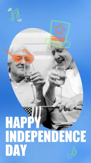  Happy 4th of July greeting photo Instagram story template 