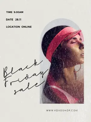 Beige and black Modern Simple sale post 