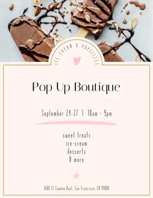 Ice Cream Popsicles Boutique Flyer Template