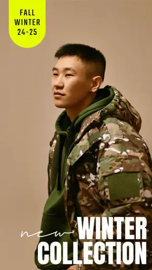 Men fashion collection winter story template