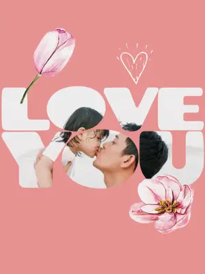 A Collage Of A Man And A Woman Kissing In Front Of A Pink Background Hello Spring Template