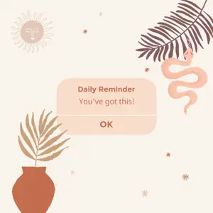 boho chic style reminder illustrations instagram post template