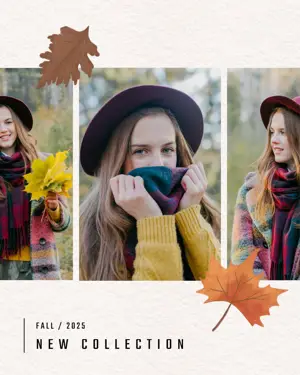 Fall outfit collection Instagram post template