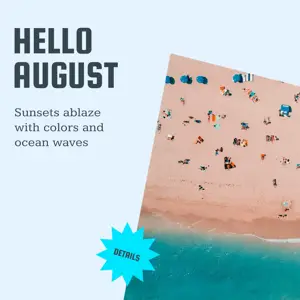 Sunset ablaze with with ocean colors