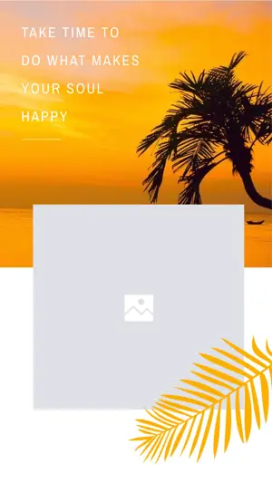 Orange Sunset Leaf Soul Happy Instagram Story Template 