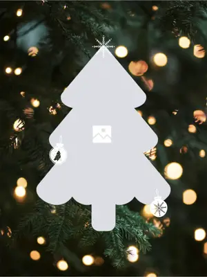 Christmas lights greeting photo card Instagram post template