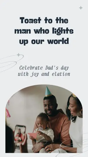 Celebrate Dad's day with joy and elation dapper gent Story template
