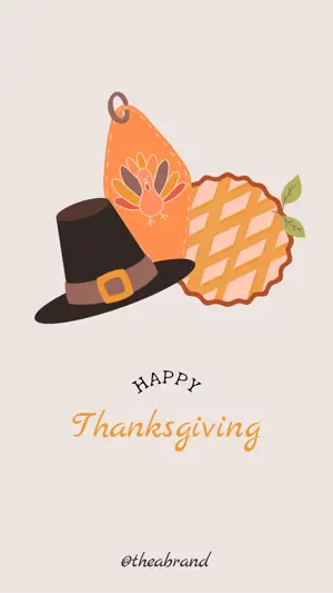 Minimalist illustrated Happy Thanksgiving Dinner Instagram