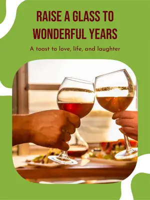 Raise a glass to wonderful years galactic night Portrait template