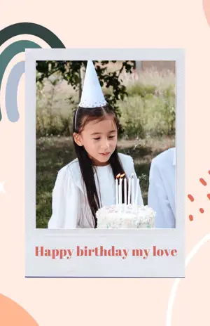 Happy Birthday My Love Cake Kid Template