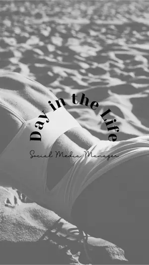 Black And White Minimalist Aesthetic Instagram Reels Cover