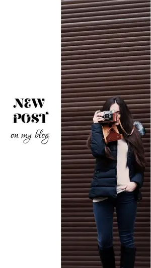 A Woman Taking A Picture Of Herself With A Camera Classy Template