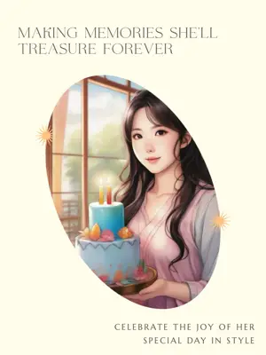 CELEBRATE THE JOY OF HER SPECIAL DAY IN STYLE sunny blossom Portrait template