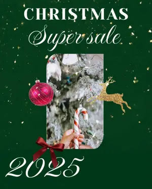 Merry Moments Green, Red & Golden Christmas Instagram post