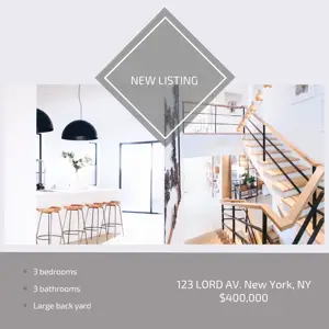 A Flyer For A New Listing Of A Home Real Estate Template