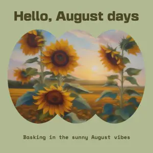 Basking in the sunny August vibes lush vineyard Instagram Post template