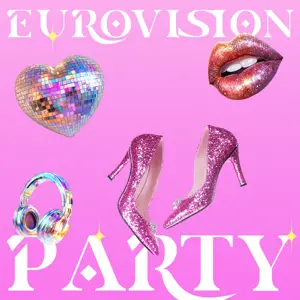 Eurovision pink Modern 80s Aesthetic  Playlist Cover