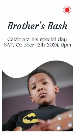 Celebrate his special day bold contrast Story template