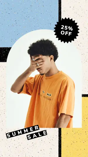 Summer sale men fashion Instagram story template