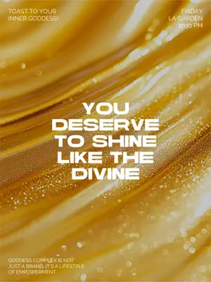 Golden Goddess Complex minimalist Template