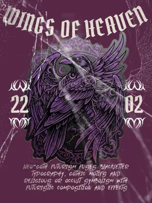 Neo-goth gothic motifs template