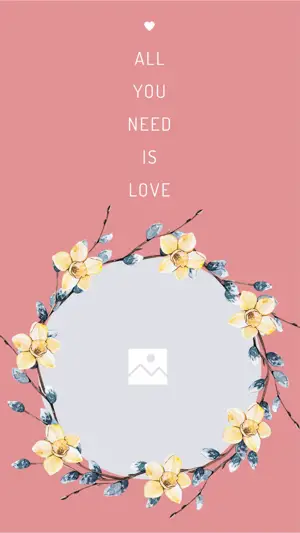 floral valentine love frame Instagram story template
