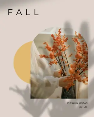 A Person Holding A Vase With Flowers In It Fall Post Template