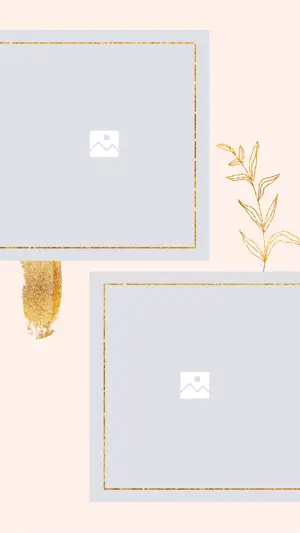 valentine gold love frame Instagram story template