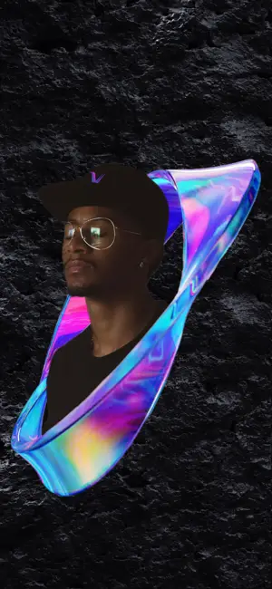 black futuristic Contact cover profile portrait template