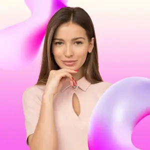 Gradient pink abstract shapes magic profile picture template