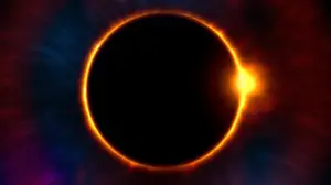 A Black Hole With A Bright Light In The Middle Zoom Backgrounds Template