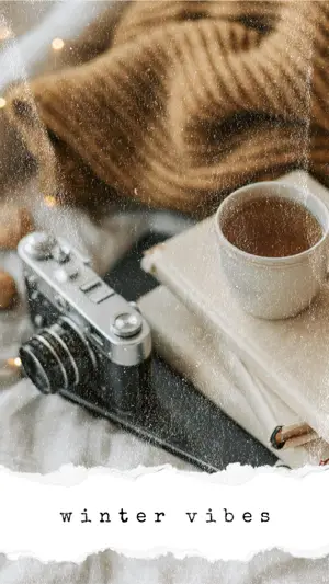 Vintage vibe winter story template 